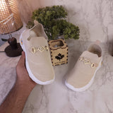 Beige Slip On Shoes - Maha fashions -  Women Footwear