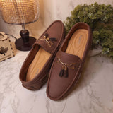 Brown Premium Tassel Loafers - Maha fashions -  Men Footwear