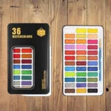Keep Smiling 36 Solid Watercolor Set In Tin Box