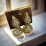 Golden Pearl Jhumki - Maha fashions -  Jewelry
