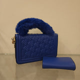 Blue Two Pcs Handbag - Maha fashions -  Handbags & Wallets