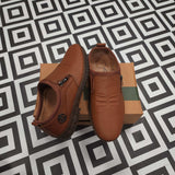 Premium Mustard Leather Casual Shoes - Maha fashions -  Men Footwear