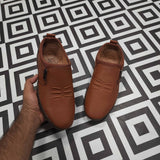 Premium Mustard Leather Casual Shoes - Maha fashions -  Men Footwear