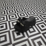 Black Platform Sandals - Maha fashions -  Women Footwear