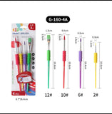 Keep Smiling Kids Multi Shapes 4PC Brush Set - Maha fashions -  Stationery