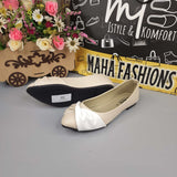 Beige White Contrast Pumps - Maha fashions -  Women Footwear