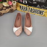 Pink White Contrast Pumps - Maha fashions -  Women Footwear