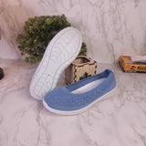 Blue Women Comfortable Loafers Casual Slip - Maha fashions -  woman footwear