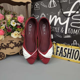 Maroon White Contrast Pumps - Maha fashions -  Women Footwear