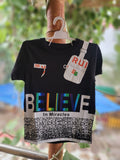 Black Retro Style T Shirt - Maha fashions -  KIDS CLOTHING