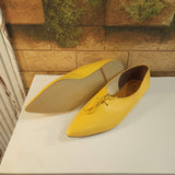 Yellow Pointed Pumps in Flat - Maha fashions -  Women Footwear
