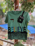 Green Retro Style T Shirt - Maha fashions -  KIDS CLOTHING