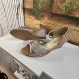 Peach Casual Sandals In Wedge - Maha fashions -  Women Footwear