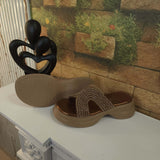 Brown Studs Slippers - Maha fashions -  Women Footwear