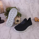 Black Women Slip On Sneakers - Maha fashions -  Women Footwear