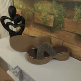 Grey Studs Slippers - Maha fashions -  Women Footwear