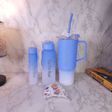 Blue Tau Pei Bear Portable Sports Water Bottle 3Pcs Set - Maha fashions -  TUMBLER