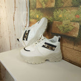 White Chunks Casual Shoes - Maha fashions -  Women Footwear