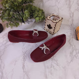 Maroon Buckle Loafers - Maha fashions -  Women Footwear