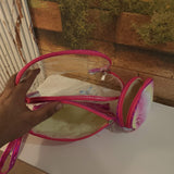 D Pink Multi Use Pouch 3 Pcs Set - Maha fashions -  Handbags & Wallets