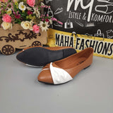 Camel White Contrast Pumps - Maha fashions -  Women Footwear