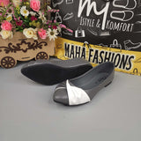 Grey White Contrast Pumps - Maha fashions -  Women Footwear
