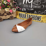 Camel White Contrast Pumps - Maha fashions -  Women Footwear