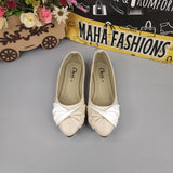 Beige White Contrast Pumps - Maha fashions -  Women Footwear