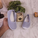 Grey Women Comfortable Loafers Casual Slip - Maha fashions -  woman footwear