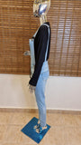 Denim Rompers with adjustable straps - Maha fashions -  Rompers