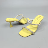 Yellow Studs Heels - Maha fashions -  
