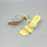 Yellow Studs Heels - Maha fashions -  