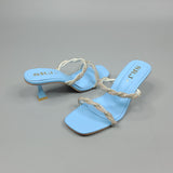Blue Studs Heel - Maha fashions -  