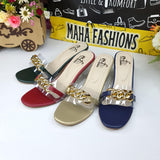 Chain Slipper With Transparent Heels - Maha fashions -  