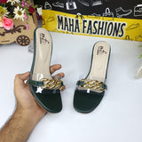 Chain Slipper With Transparent Heels - Maha fashions -  