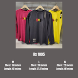 Red Long Sleeves T Shirt - Maha fashions -  