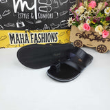Men Black Slippers - Maha fashions -  