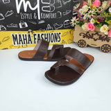 Men Brown Slippers - Maha fashions -  